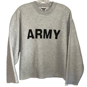 Jerzees Sweatshirt, Super Sweat, rough cut, Heather Gray Top